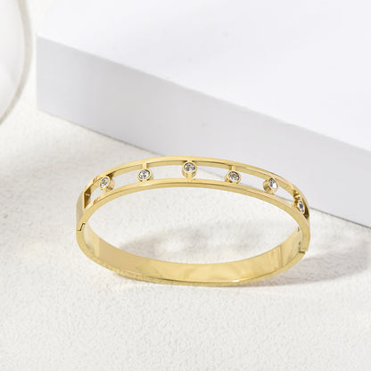 For Bangle Made Of Durable Titanium Steel In Elegant Golden Color