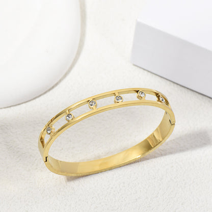 For Bangle Made Of Durable Titanium Steel In Elegant Golden Color