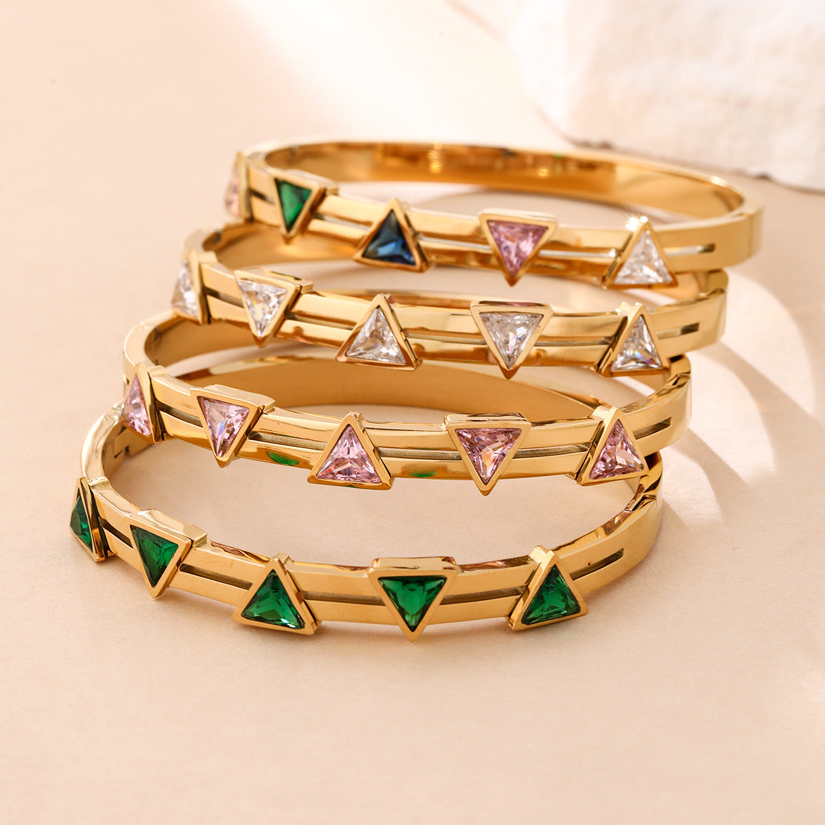 For Bangle Made Of Titanium Steel In Golden Color, Stylish And Durable Accessory