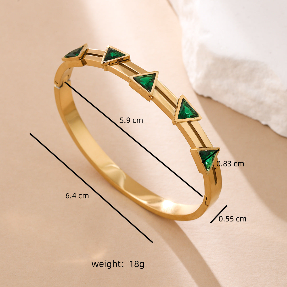 For Bangle Made Of Titanium Steel In Golden Color, Stylish And Durable Accessory