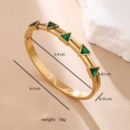 For Bangle Made Of Titanium Steel In Golden Color, Stylish And Durable Accessory