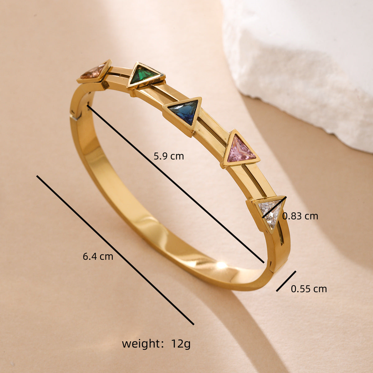 For Bangle Made Of Titanium Steel In Golden Color, Stylish And Durable Accessory
