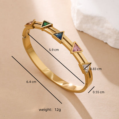 For Bangle Made Of Titanium Steel In Golden Color, Stylish And Durable Accessory