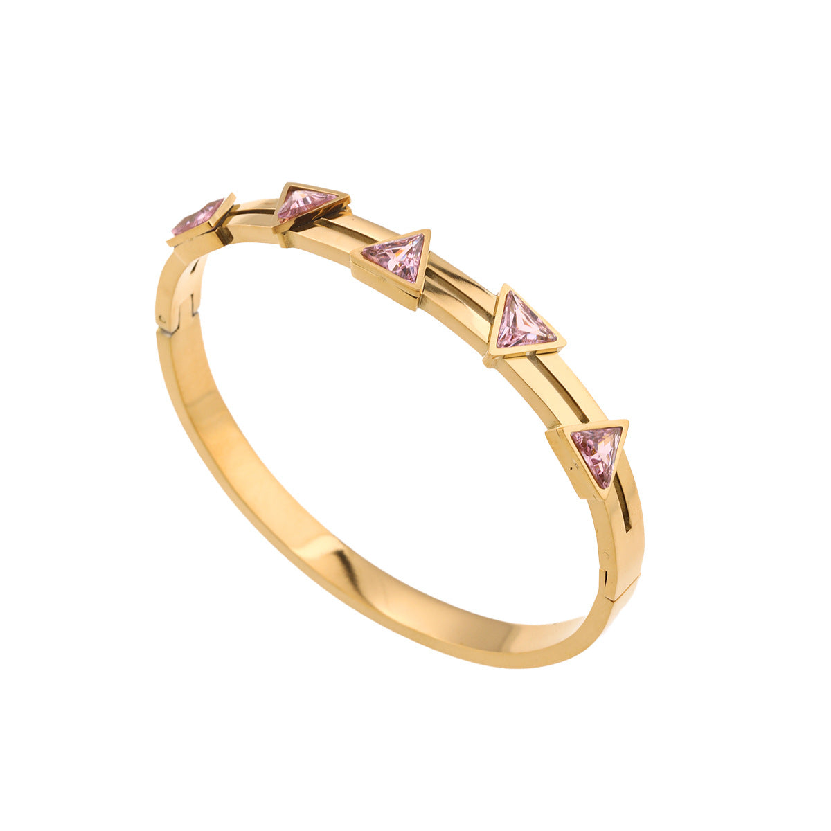 For Bangle Made Of Titanium Steel In Golden Color, Stylish And Durable Accessory