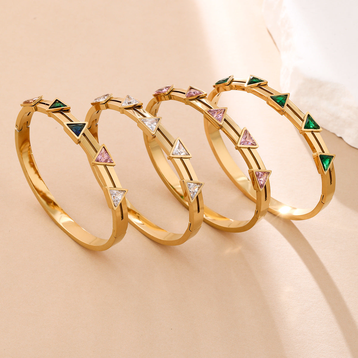 For Bangle Made Of Titanium Steel In Golden Color, Stylish And Durable Accessory
