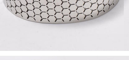 Wide Bracelet For Bangle Made Of Titanium Steel Featuring A Golden Finish