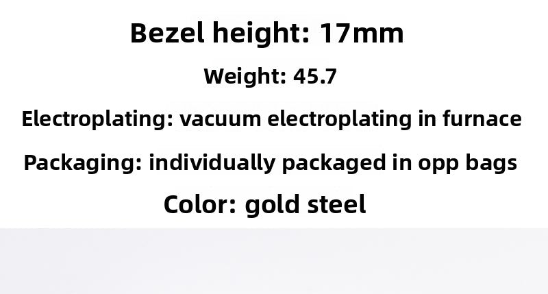 Wide Bracelet For Bangle Made Of Titanium Steel Featuring A Golden Finish