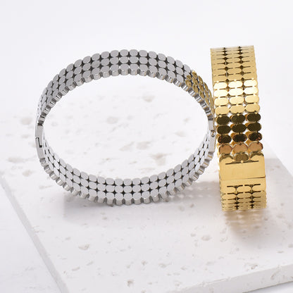 For Bangle Made Of Titanium Steel In Golden Color