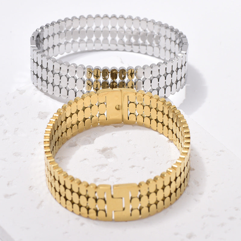 For Bangle Made Of Titanium Steel In Golden Color