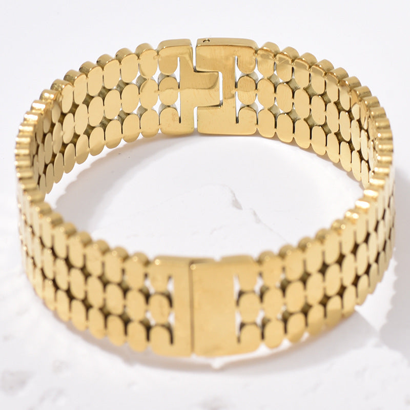 For Bangle Made Of Titanium Steel In Golden Color