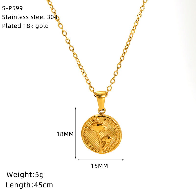 For Necklace Made Of Durable Titanium Steel In Steel Color