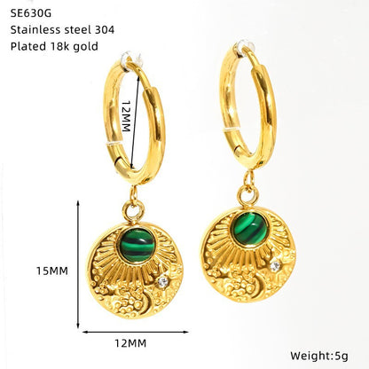 Devil's Eye Earrings For Stylish Look Made Of Durable 304 Stainless Steel In Steel Color