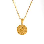 SP599G-7 Moon Chrysanthemum (Cross Chain)