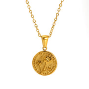 SP599G-10 Moon Yellow Narcissus (Cross Chain)