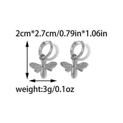 Cute Flowers Hoop Earrings For Women, Waterproof Non Tarnish 304 Stainless Steel