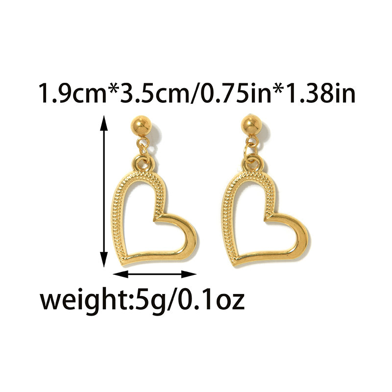 Electroplated Water Droplets Stud Earrings For Women In 304 Stainless Steel With 18K Gold Plated PVD Coating