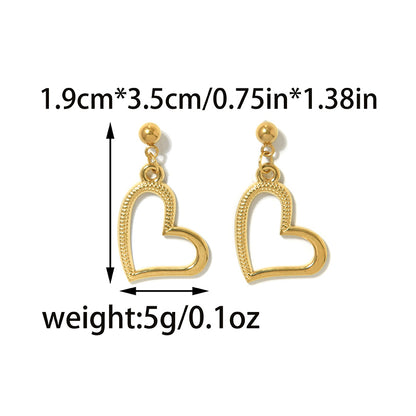 Electroplated Water Droplets Stud Earrings For Women In 304 Stainless Steel With 18K Gold Plated PVD Coating