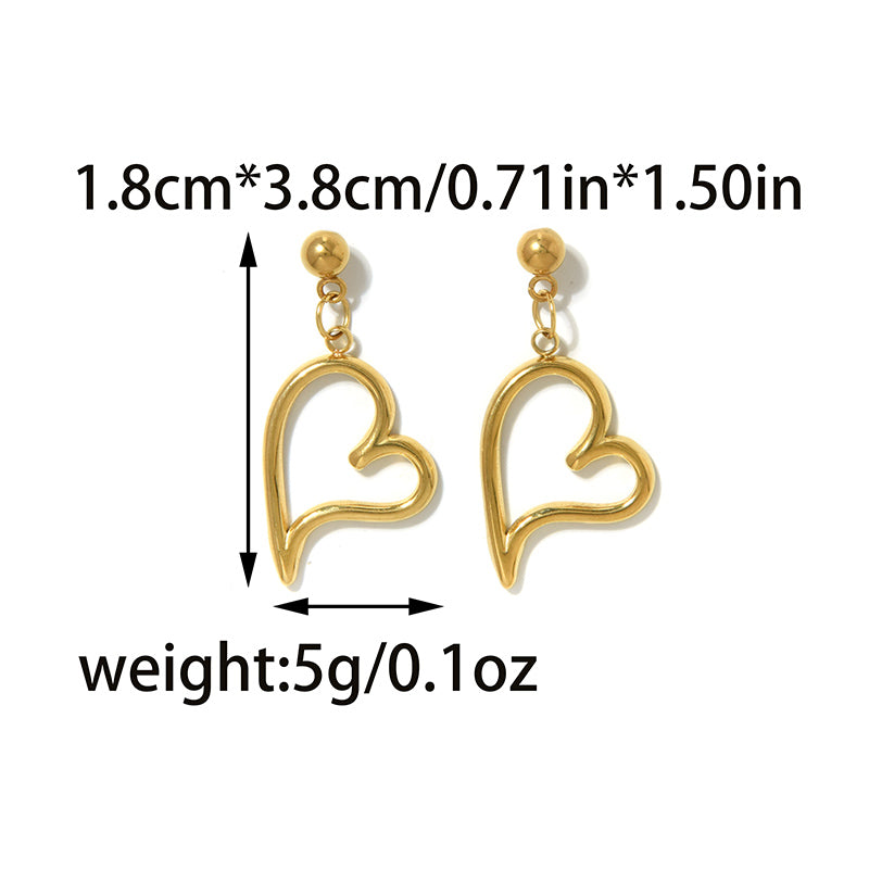 Electroplated Water Droplets Stud Earrings For Women In 304 Stainless Steel With 18K Gold Plated PVD Coating