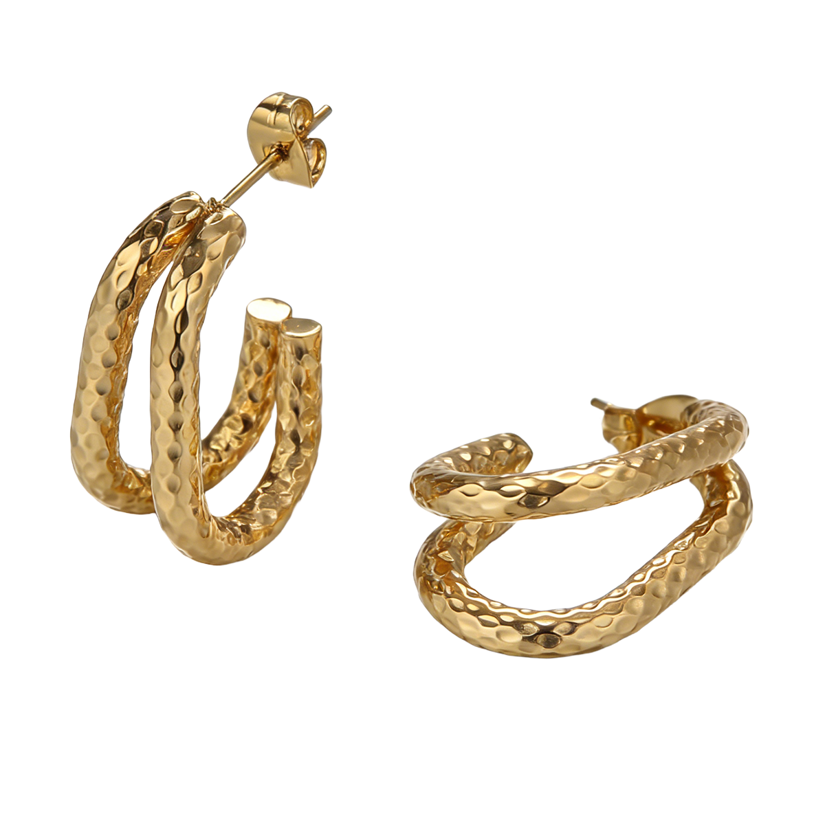 Geometric Earrings For Women Featuring Electroplated 304 Stainless Steel With 18K Real Gold Plated And PVD Coated Finish