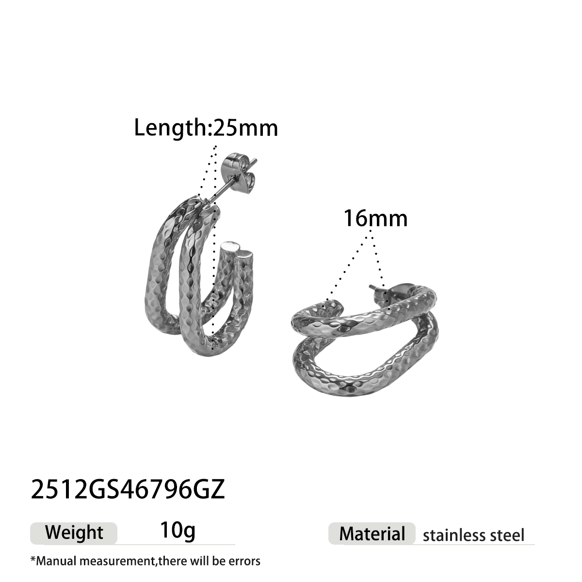Geometric Earrings For Women Featuring Electroplated 304 Stainless Steel With 18K Real Gold Plated And PVD Coated Finish