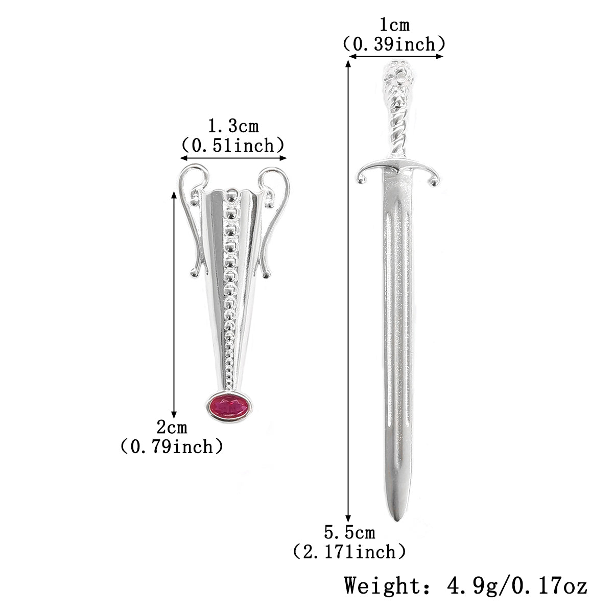 British Style Silver Vase Brooch Set In 925 Sterling Silver With Zircon Inlay For Unisex