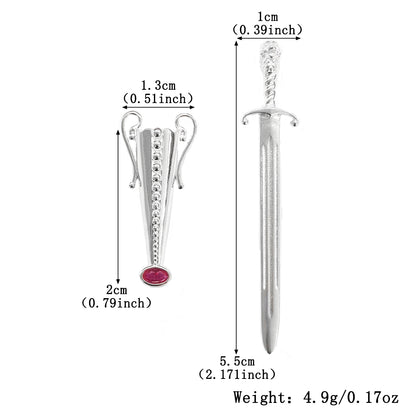 British Style Silver Vase Brooch Set In 925 Sterling Silver With Zircon Inlay For Unisex