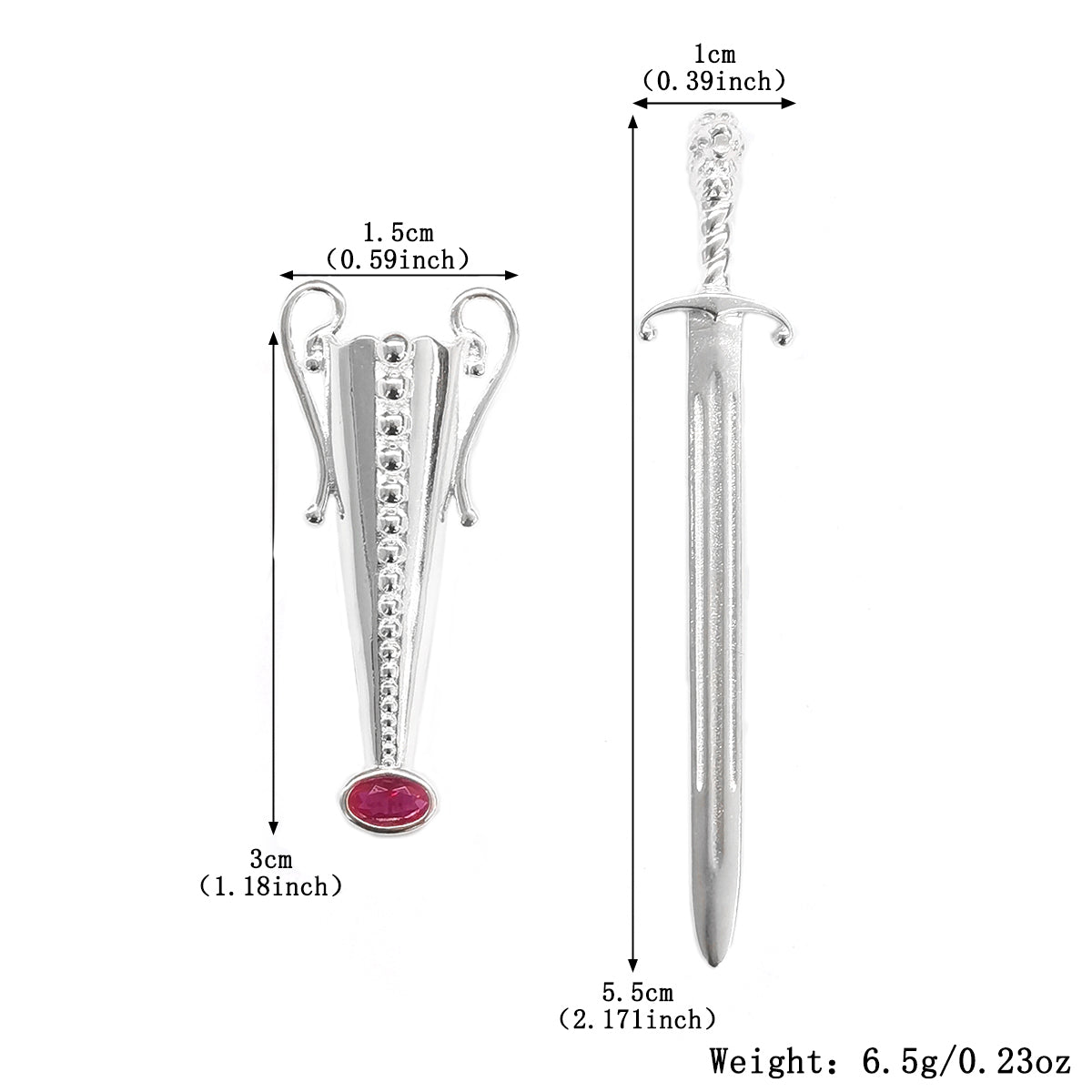 British Style Silver Vase Brooch Set In 925 Sterling Silver With Zircon Inlay For Unisex