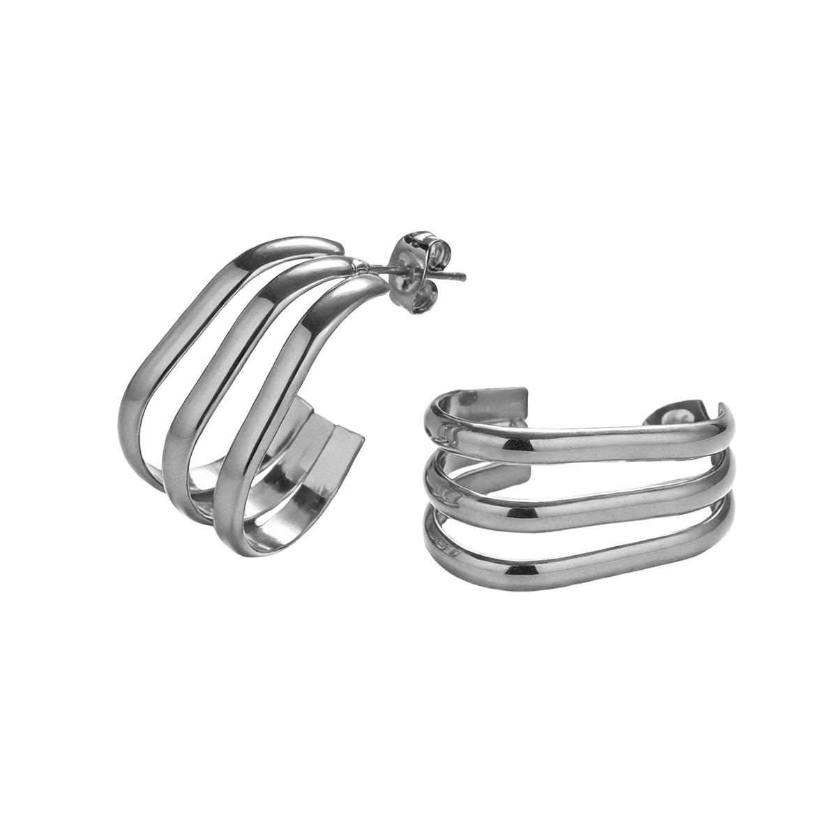 Geometric Earrings For Women Featuring Electroplated 304 Stainless Steel With 18K Real Gold Plated And PVD Coated Finish