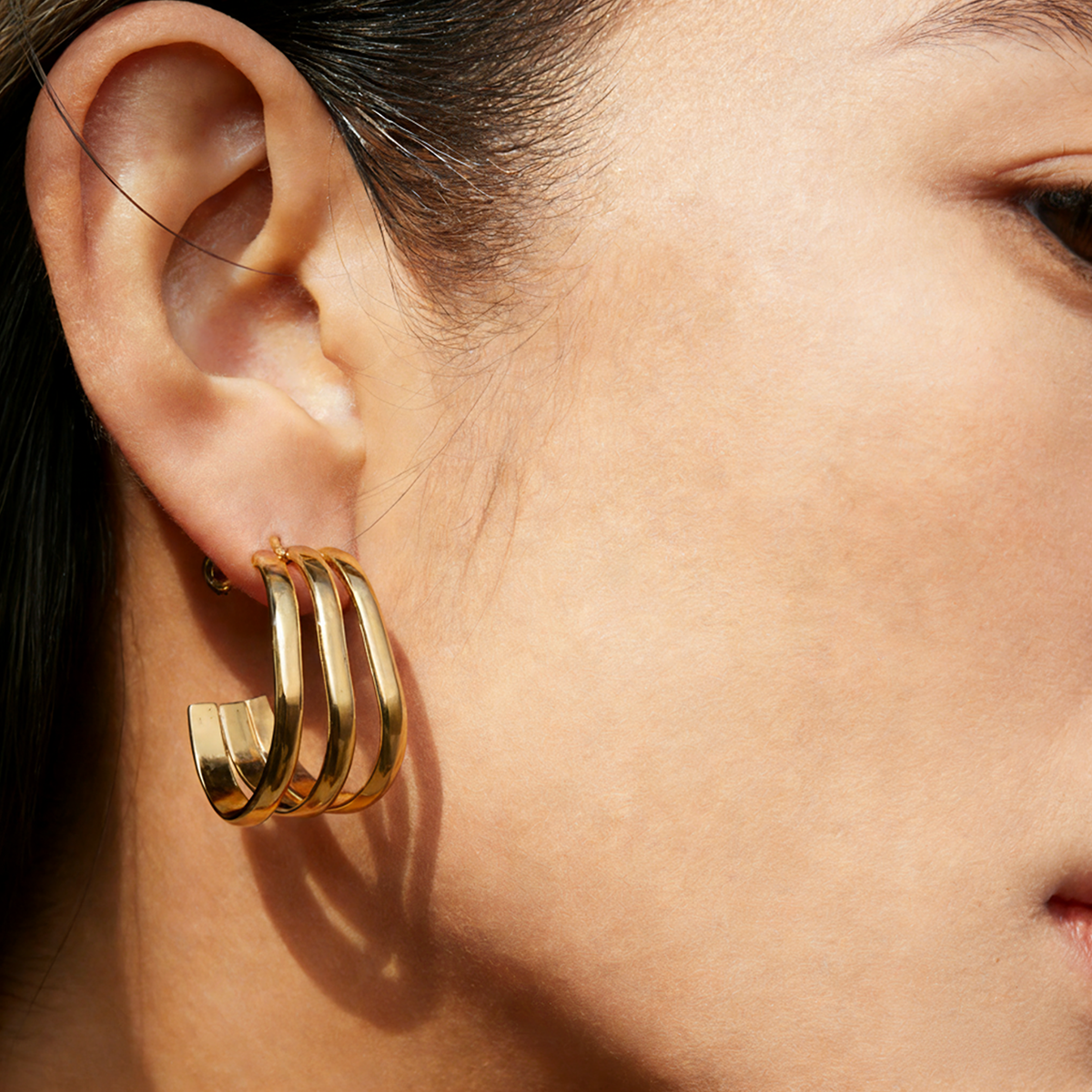 Geometric Earrings For Women Featuring Electroplated 304 Stainless Steel With 18K Real Gold Plated And PVD Coated Finish