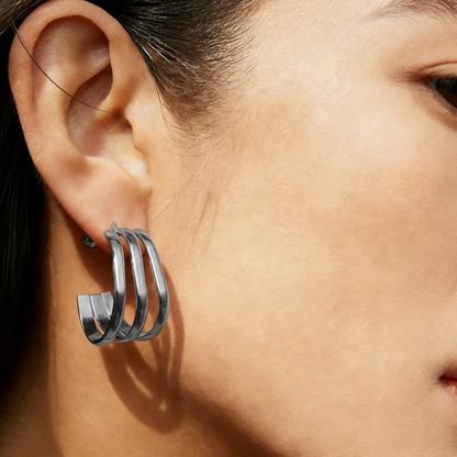 Geometric Earrings For Women Featuring Electroplated 304 Stainless Steel With 18K Real Gold Plated And PVD Coated Finish