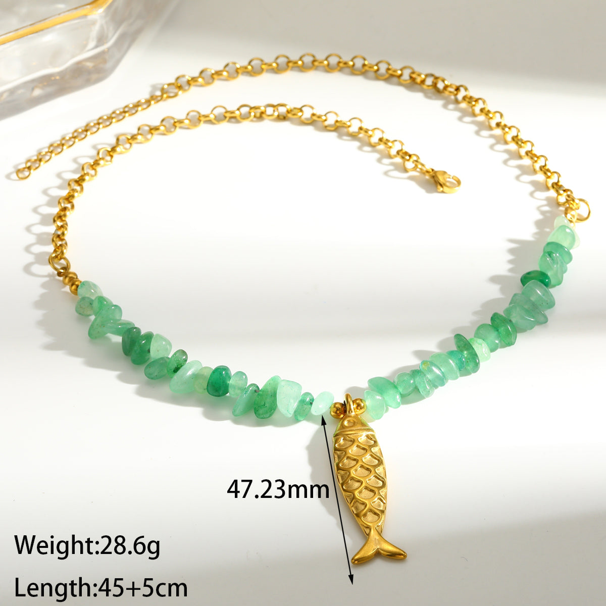 Sweet Sun Pendant Necklace For Women In 201 Stainless Steel With 18K Real Gold Plated Finish And Side Chain