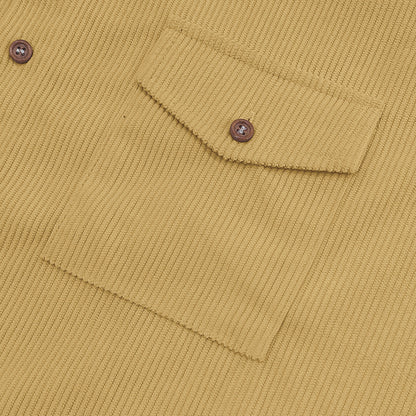 Solid Color Casual Short Sleeve Polyester Blouse With Lapel For Men