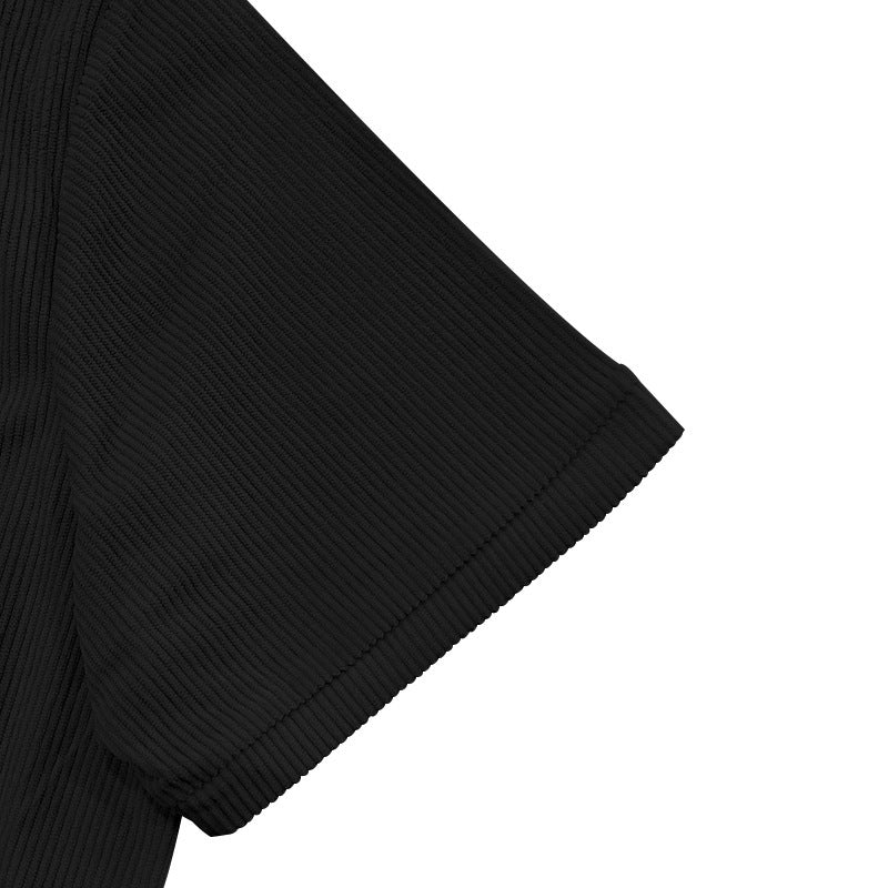 Solid Color Casual Short Sleeve Polyester Blouse With Lapel For Men
