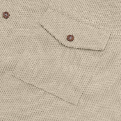 Solid Color Casual Short Sleeve Polyester Blouse With Lapel For Men