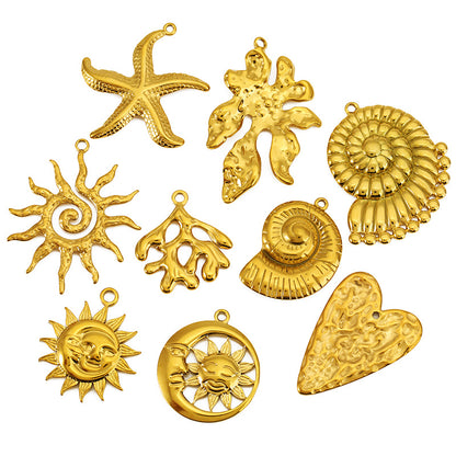 Golden Jewelry Accessory Featuring A Starfish Pattern, Elegant And Stylish Design
