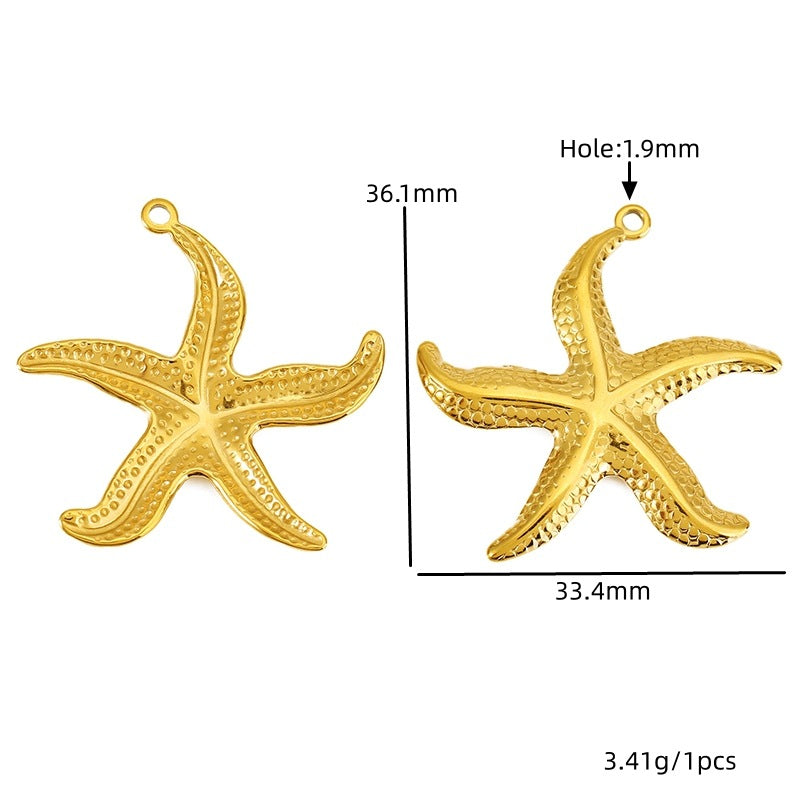Golden Jewelry Accessory Featuring A Starfish Pattern, Elegant And Stylish Design
