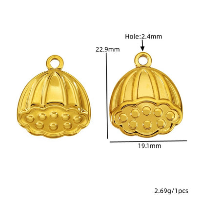 Heart Shape Pendant In Titanium Steel With 18K Real Gold Plated Finish, Featuring Love Charms In Golden Color