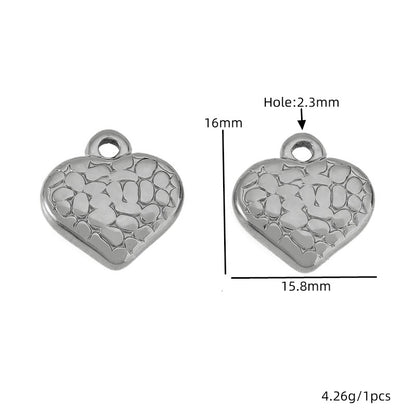 Heart Shape Pendant In Titanium Steel With 18K Real Gold Plated Finish, Featuring Love Charms In Golden Color
