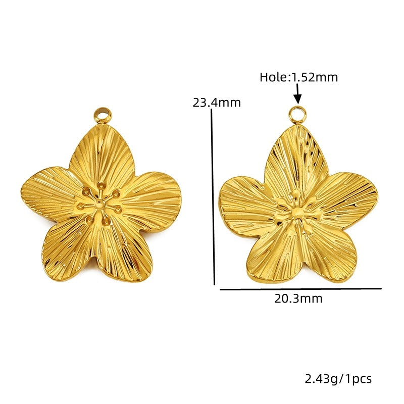 Daisy Pendant With 18K Real Gold Plated Finish, Featuring Love Charms For Jewelry Making