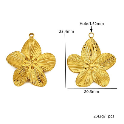 Daisy Pendant With 18K Real Gold Plated Finish, Featuring Love Charms For Jewelry Making
