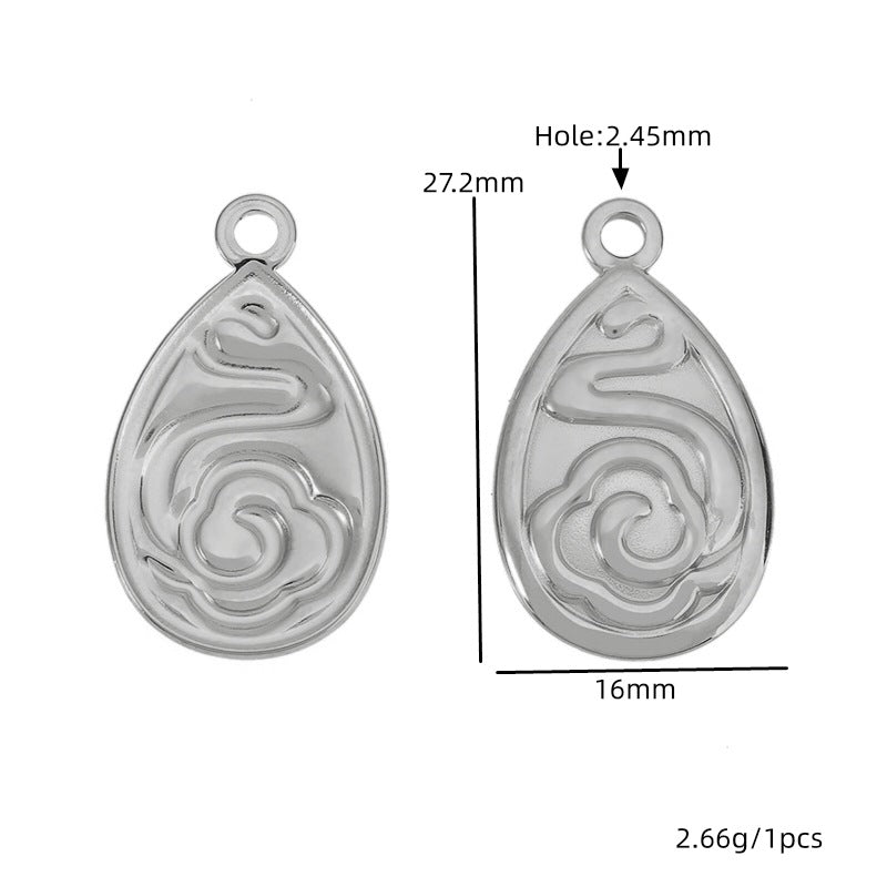 Heart Shape Pendant In Titanium Steel With 18K Real Gold Plated Finish, Featuring Love Charms In Golden Color