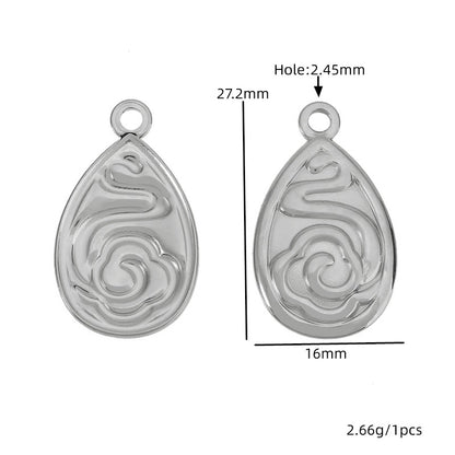 Heart Shape Pendant In Titanium Steel With 18K Real Gold Plated Finish, Featuring Love Charms In Golden Color
