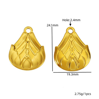 Heart Shape Pendant In Titanium Steel With 18K Real Gold Plated Finish, Featuring Love Charms In Golden Color