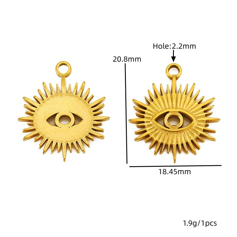 Daisy Pendant With 18K Real Gold Plated Finish, Featuring Love Charms For Jewelry Making