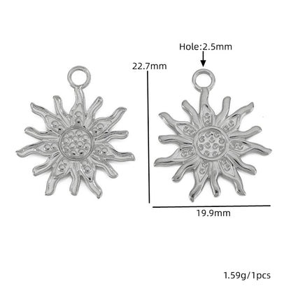 Daisy Pendant With 18K Real Gold Plated Finish, Featuring Love Charms For Jewelry Making