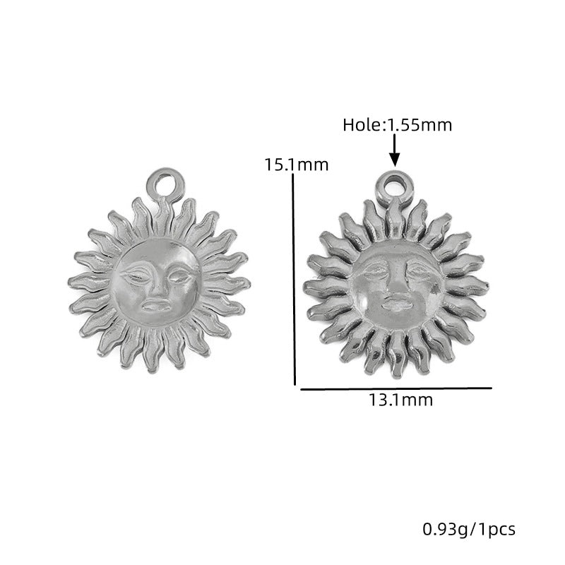 Daisy Pendant With 18K Real Gold Plated Finish, Featuring Love Charms For Jewelry Making