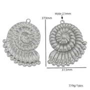 Steel Color Conch 31.5*37.9mm