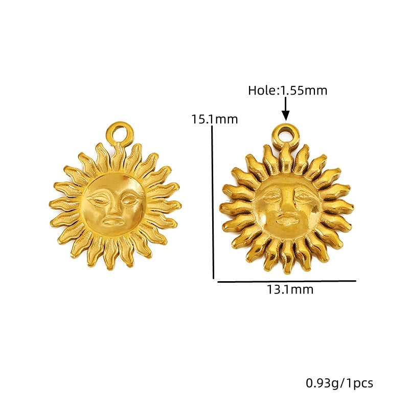 Daisy Pendant With 18K Real Gold Plated Finish, Featuring Love Charms For Jewelry Making