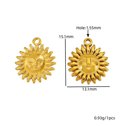 Daisy Pendant With 18K Real Gold Plated Finish, Featuring Love Charms For Jewelry Making
