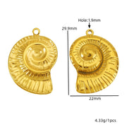 Gold Conch 22*29.9mm